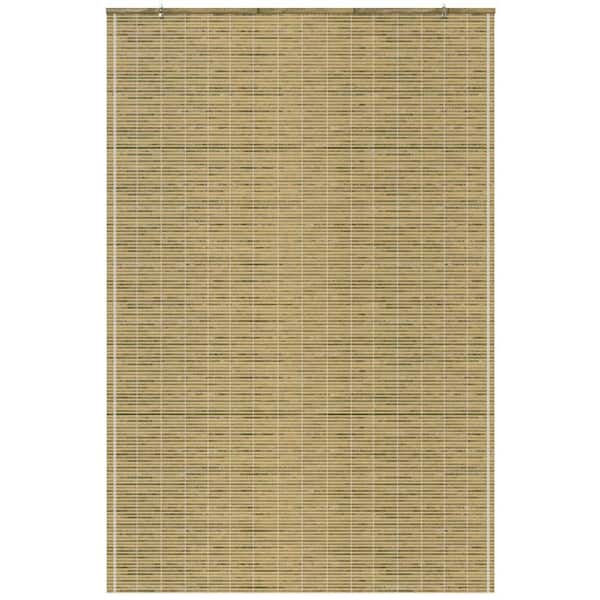RED LANTERN Oriental Furniture Burnt Bamboo Cordless Window Shade