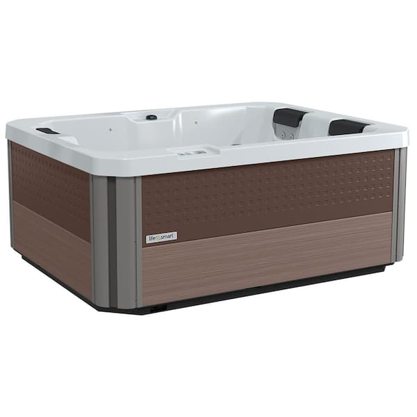 Lifesmart Willow 3-Person 32-Jet 115-Volt Acrylic Plug and Play Hot Tub with Lounge Seating