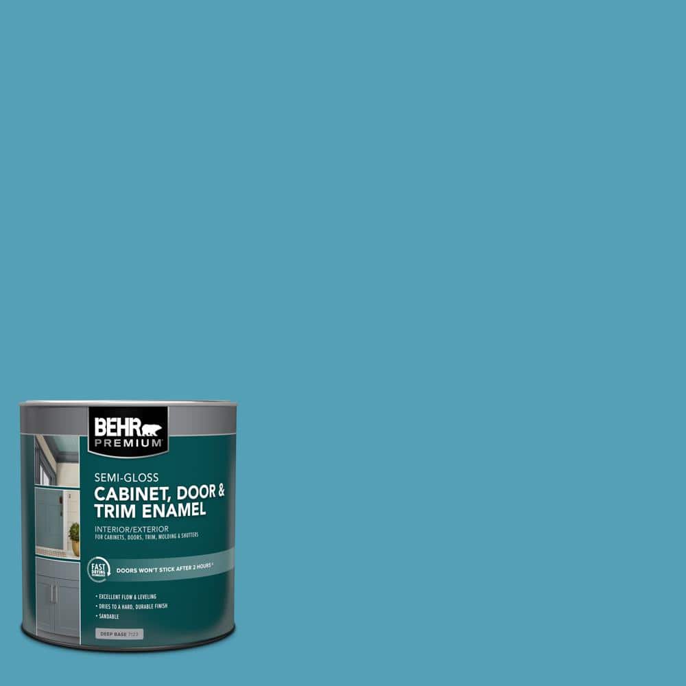 1 qt. #M480-5A North Pole Blue Semi-Gloss Enamel Interior/Exterior Cabinet, Door & Trim Paint price history on PriceWatchPro