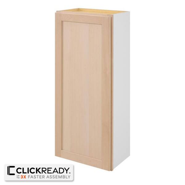 18 in. W x 12 in. D x 42 in. H Ready to Assemble Wall Kitchen Cabinet in Unfinished with CLICKREADY Technology
