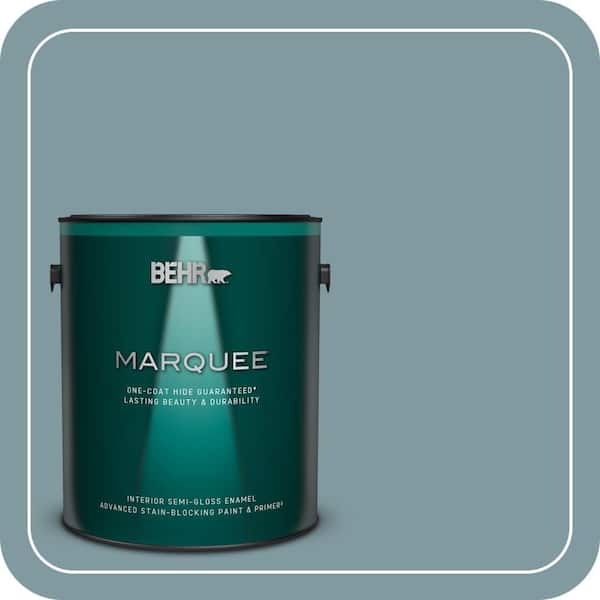 BEHR MARQUEE 1 gal. #ECC-56-3 Lake View Semi-Gloss Enamel Interior Paint & Primer