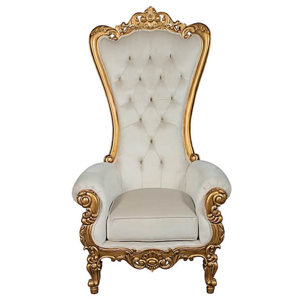chocola kathedraal Plaats Design Toscano Contessa Stylish Baroque Gold Hardwood Baroque Throne  Wingback Chair AF51553 - The Home Depot