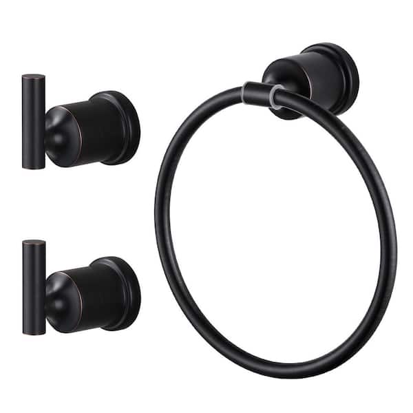 3-Piece Bath Hardware Set with Mounting Hardware in Oil Rubbed Bronze