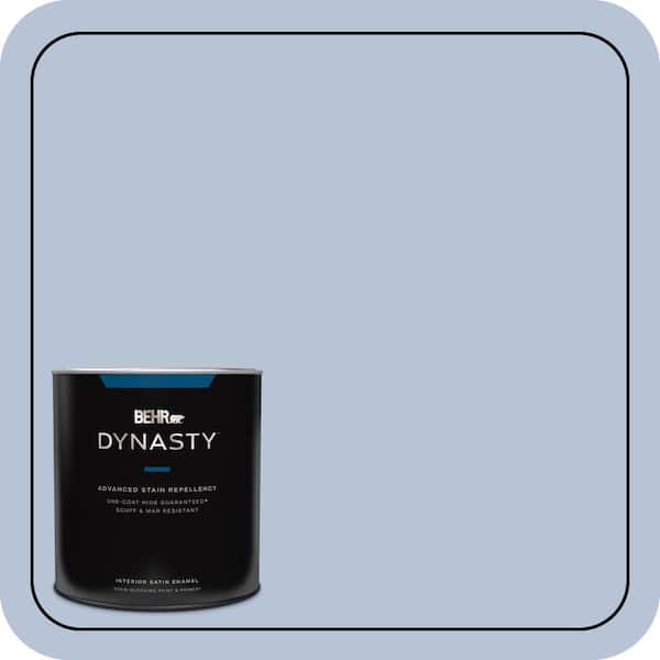 BEHR DYNASTY 1 qt. #610C-3 Virginia Blue Satin Enamel Interior Stain-Blocking Paint and Primer