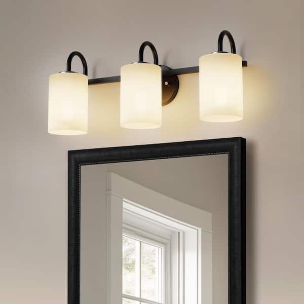 1-Pack 19.1 in. Mounting Frame for Round Chrome and Black 3-Light Vanity Fixture with E26 Base