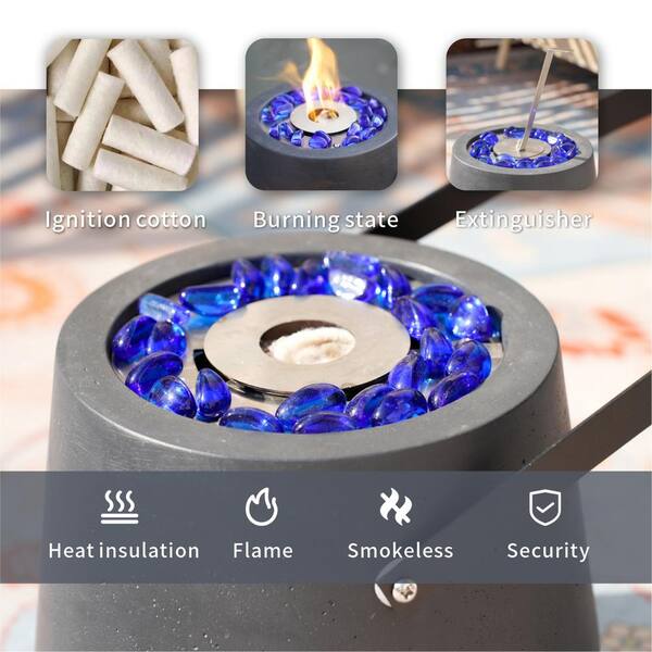 moda furnishings 9.8 In. Smokeless Outdoor Desktop Citronella Oil