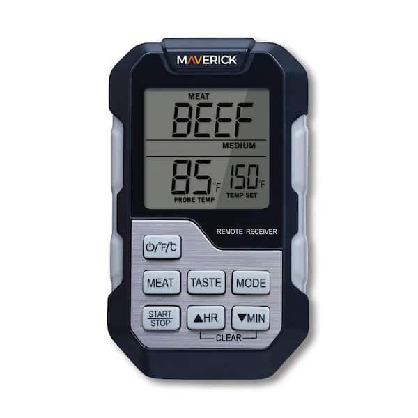 Black Barbeque Thermometer and Timer with Single Probe