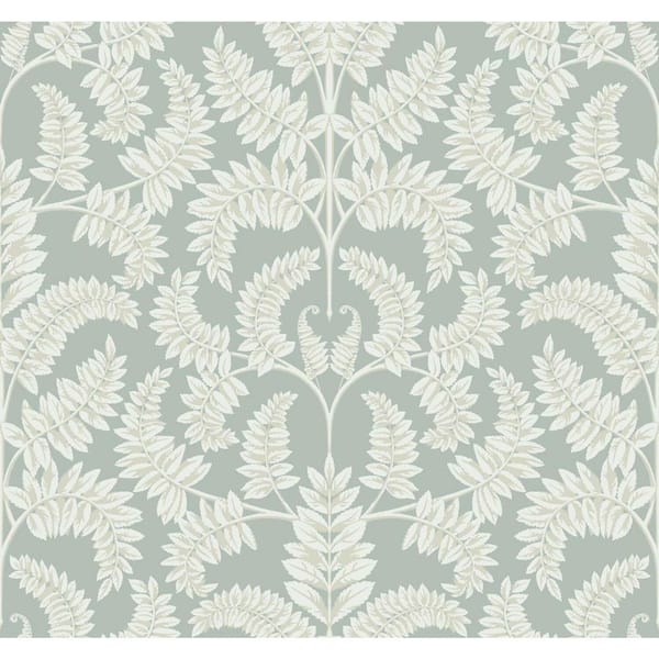 York Wallcoverings 60.75 sq ft Green Royal Fern Damask Pre-Pasted Wallpaper