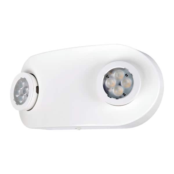 SEL White Integrated LED Plastic Emergency Light LFP Coverage Area of 30 ft.