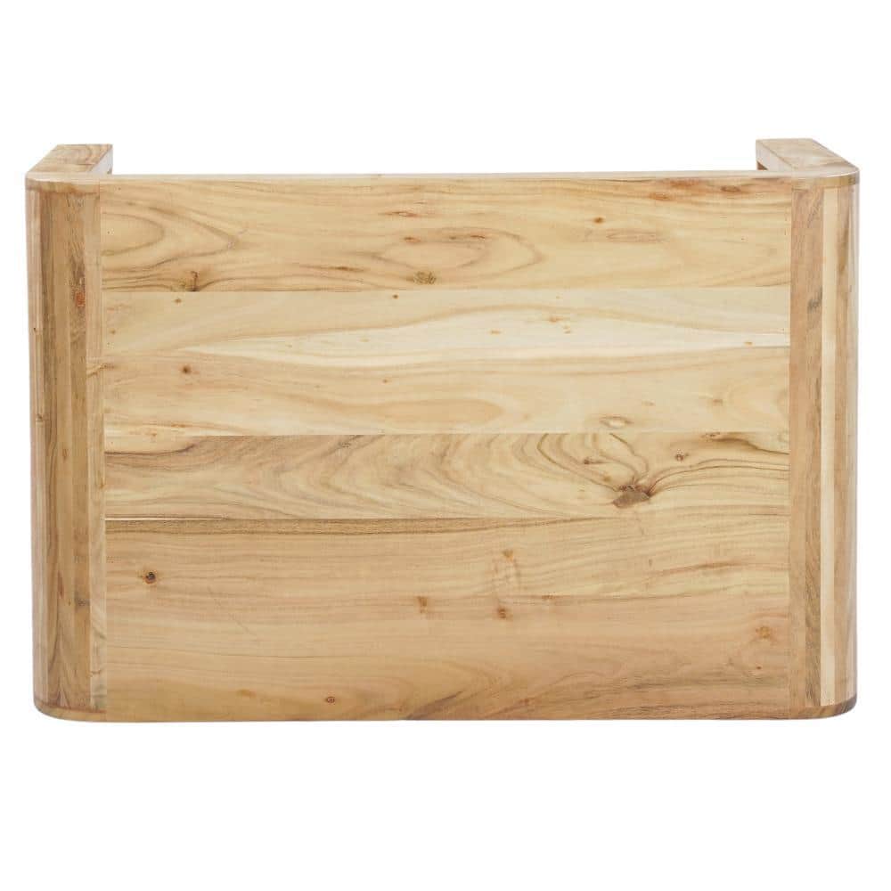 Cascade Natural Acacia Wood Rectangular Waterfall Coffee Table