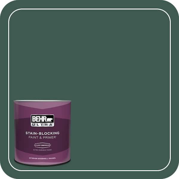 BEHR ULTRA 1 qt. #PPF-02 Patio Green Extra Durable Eggshell Enamel Interior Paint & Primer