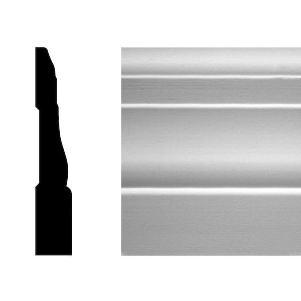 CMPC WM 631 9/16 in. x 3 1/4 in. x 144 in. Pine Primed Finger-Jointed Base Molding Pro Pack 120 LF (10-Pieces)