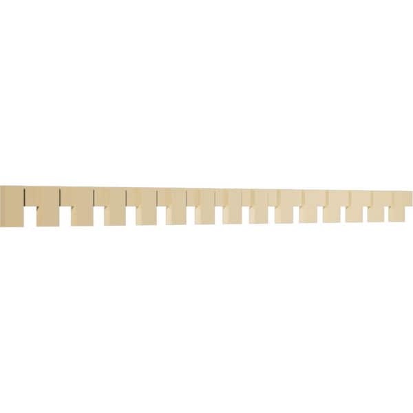 Ekena Millwork 1 in. D x 6 in. W x 90 in. L Primed Polyurethane Panel Moulding
