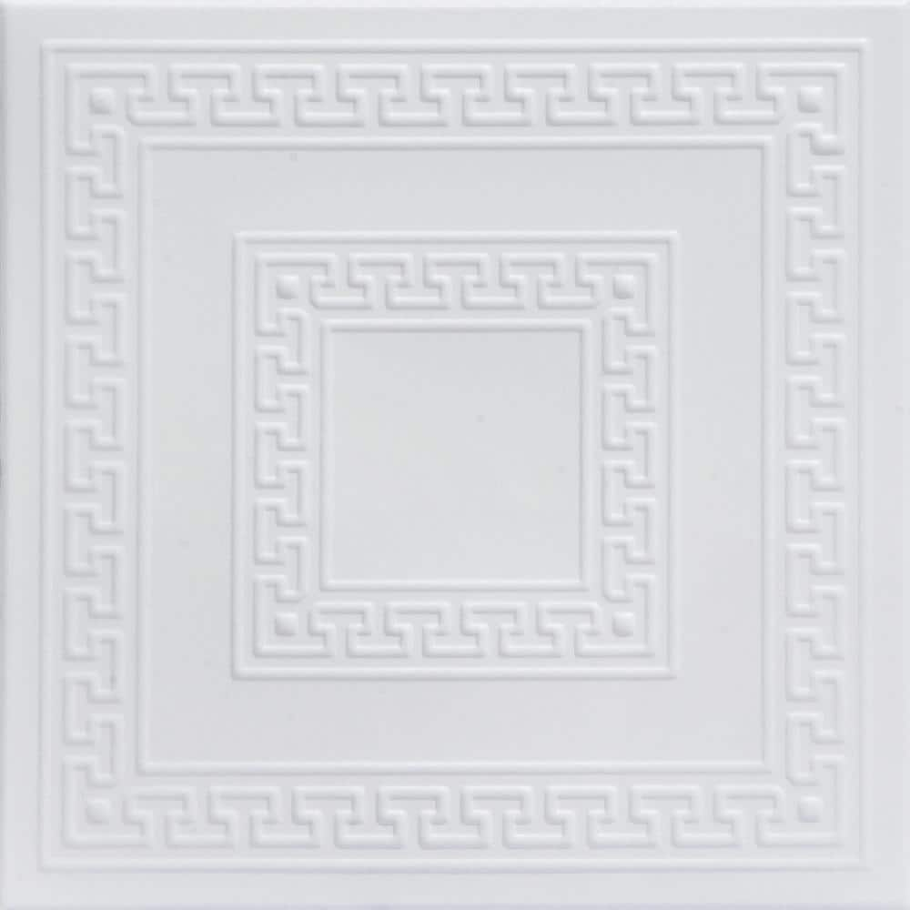 A La Maison Ceilings Greek Key Ultra Pure White - Satin (Behr) 1.6 ft ...