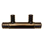 3/4 in. x 1/2 in. Poly Alloy Barb x PEX-B Barb 2-Port Open Manifold