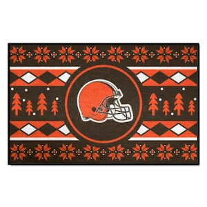 Cleveland Browns Holiday Sweater 1.5 ft. x 2.5 ft. Starter Area Rug