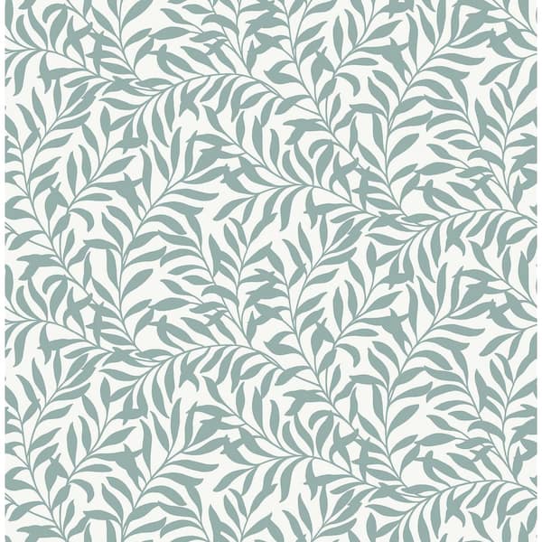 NuWallpaper Green Wisley Peel and Stick Wallpaper Sample