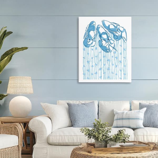 Stupell Industries Lobster Trio with Strings Canvas Wall Art