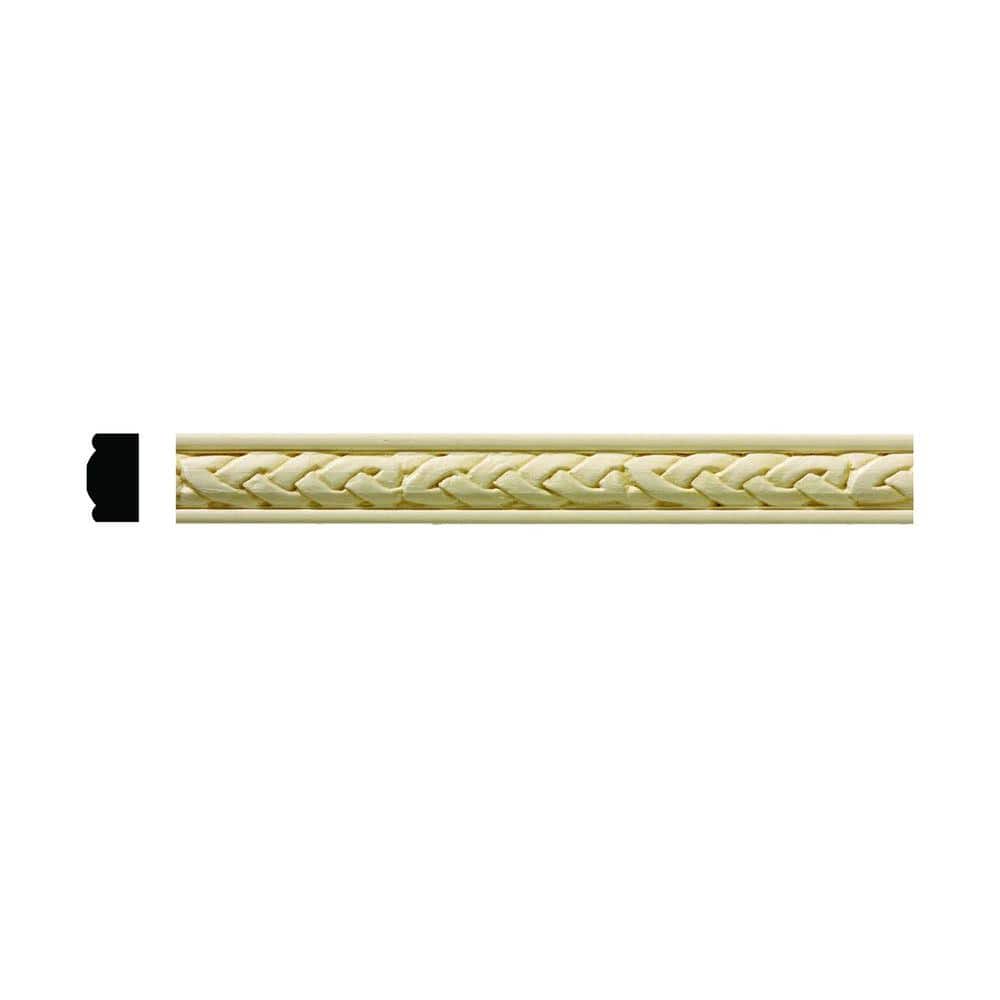 96'' Unfinished Hardwood Celtic Chair Rail Moulding
