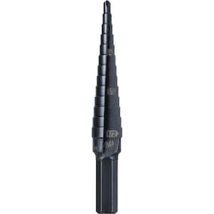 1/8 in. to 1/2 in. High Speed Steel Double-Fluted Step Drill Bit