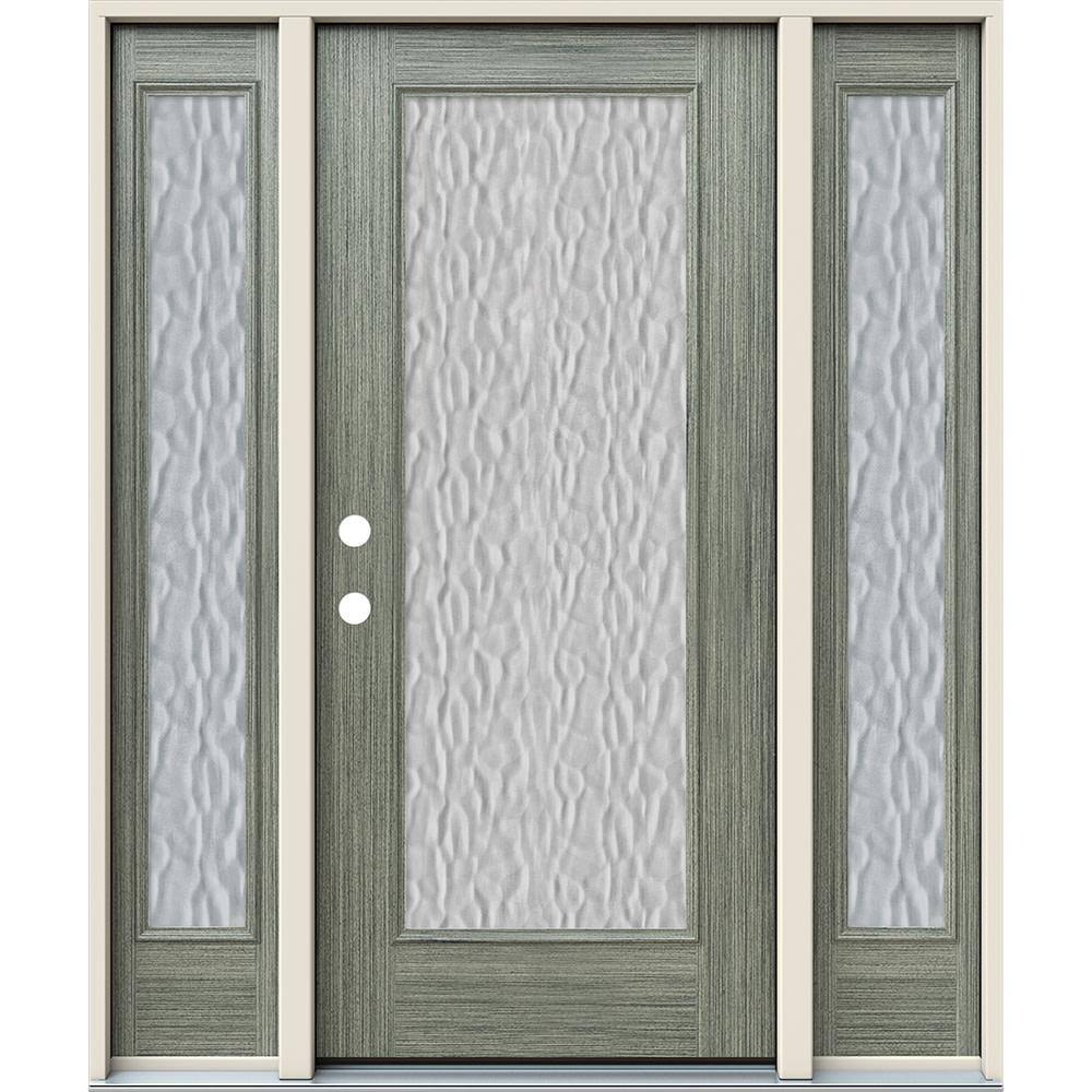 JELDWEN 60 in. x 80 in. RightHand Full Lite Vapor Hammered Glass