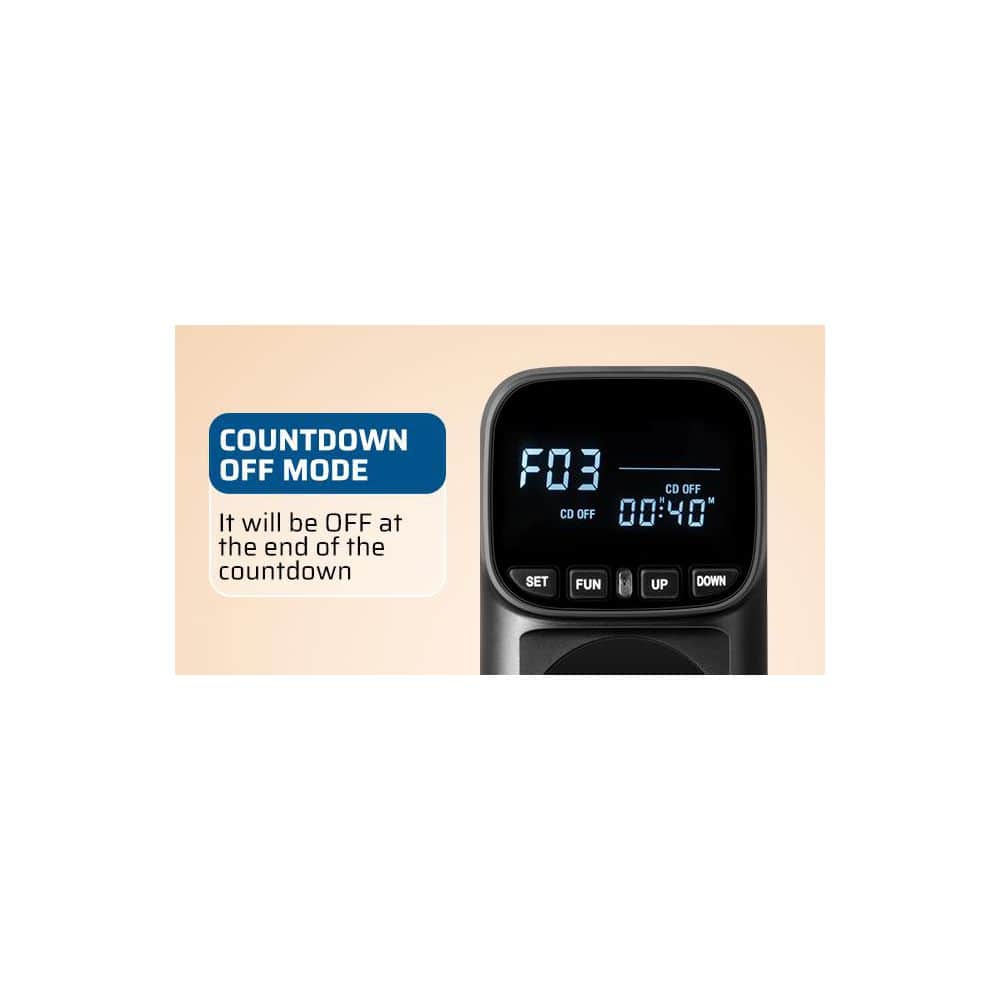 Black Digital Temperature Controller with VA Display and Programmable Timer