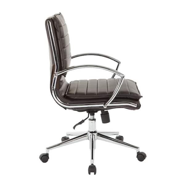 Office Star Mid Back Faux Leather Executive Chair