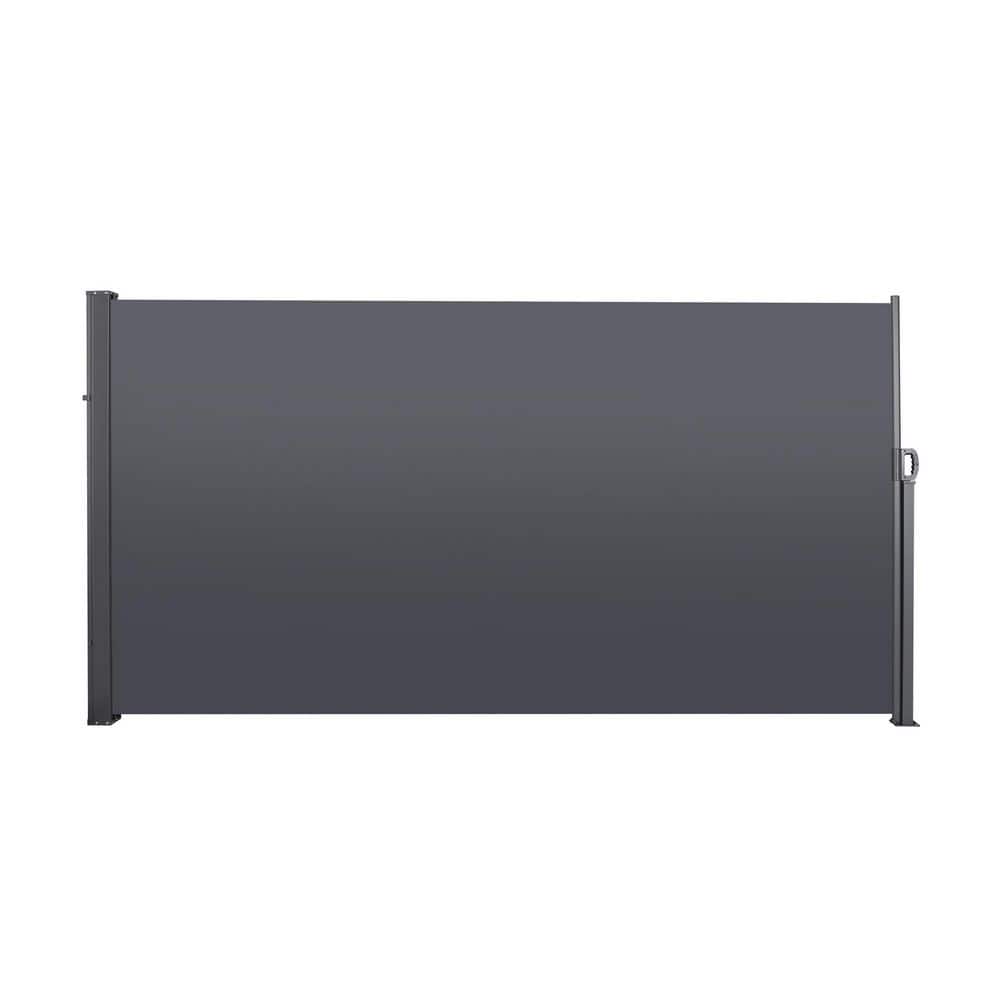 118.1 in. x 70.9 in. Dark Gray Metal Outdoor UV Resistant Waterproof Retractable Privacy Side Screen Awning for Garden price history on PriceWatchPro
