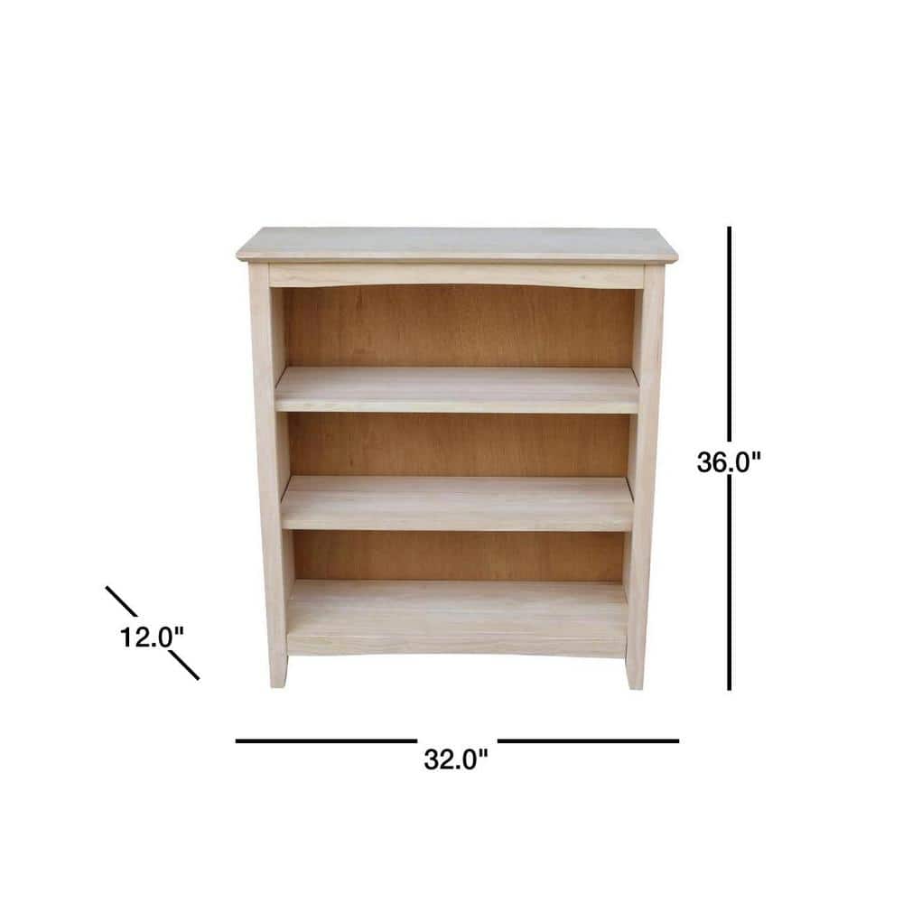Traditional Elegant Adjustable Parawood Bookshelf - Brown