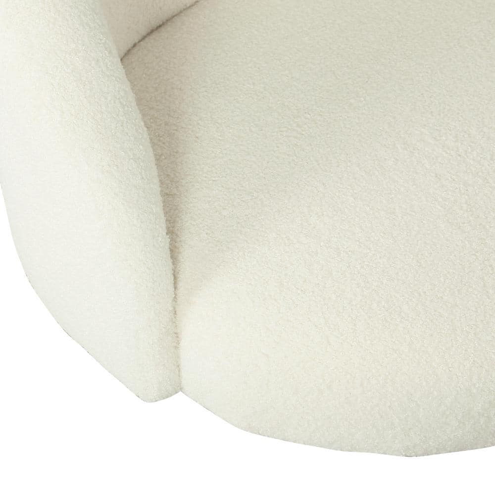 Sleek Cream Velvet Accent Chair with Matte Black Metal Legs