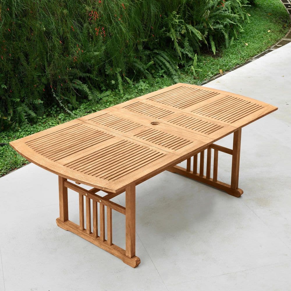 Caterina 6-Piece Teak Wood Outdoor Dining Set with Beige Cushions