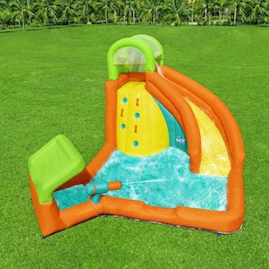 Multi-color PVC Canopy Cove Kids Outdoor Inflatable Mega Water Park with Water Cannon