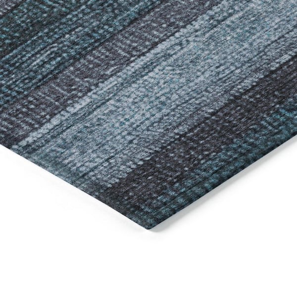 Chantille Machine Washable Indoor/Outdoor Abstract ACN1865 Teal 2 ft. 3 in. x 7 ft. 6 in. Runner Rug