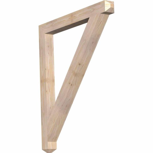 Ekena Millwork 3.5 in. x 44 in. x 38 in. Douglas Fir Traditional Craftsman Smooth Bracket