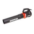 Worx 135 MPH 800 CFM 12 Amp Electric Leaf Blower Most Powerful