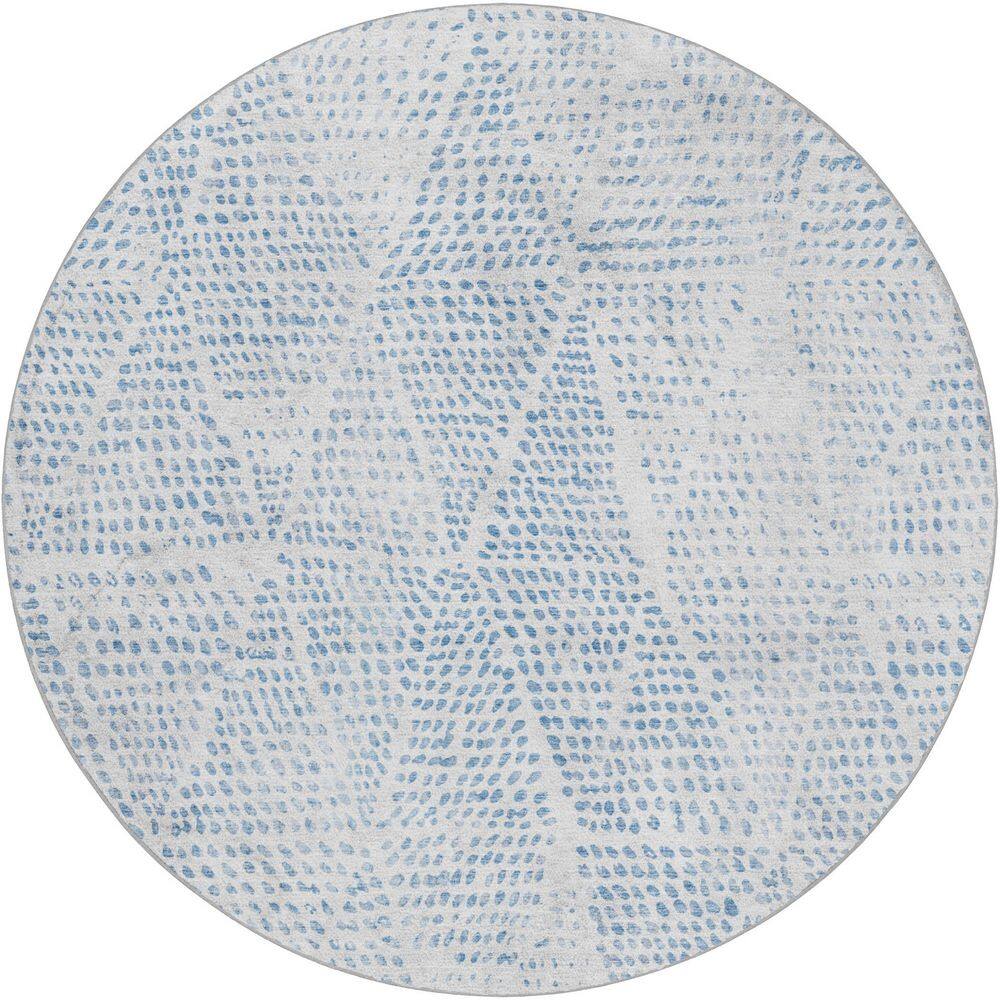 Dream Shag Premium Machine Washable Abstract ADS591 Denim 8 ft. x 8 ft. Round Rug price history on PriceWatchPro