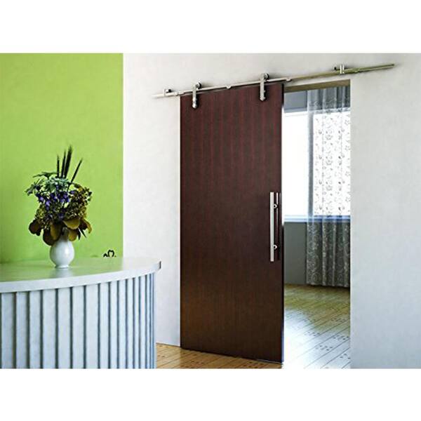 Calhome 6 Ft Morder Stainless Steel Sliding Barn Door Hardware Set Sdh Ty98s12 Ss 79 Calhome 6 Ft Morder Stainless Steel, Tms Sliding Door Hardware Installation