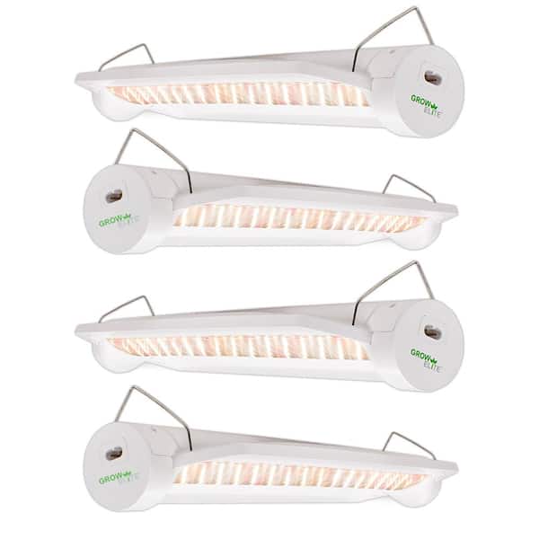 ETi GrowElite GL30W Suspendable LED Plant Grow Light Full Spectrum Linkable Indoor Gardening Soft White (4-Pack)