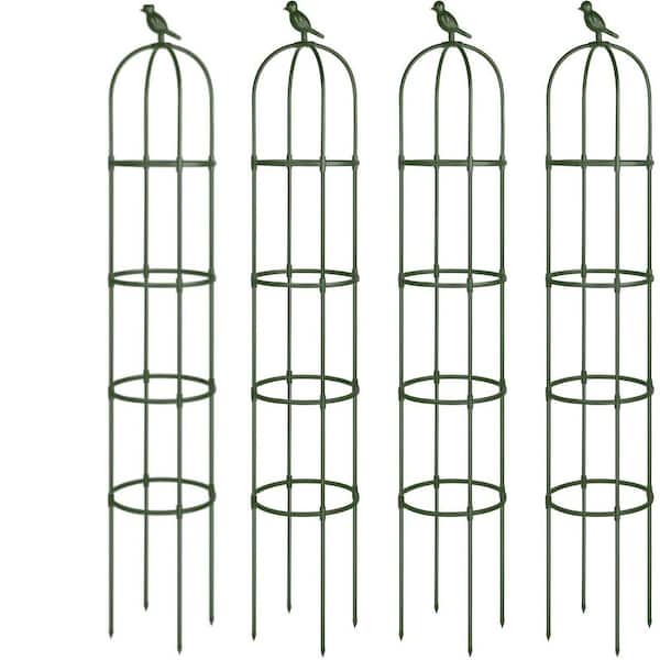 Unbranded Green 6 ft. Garden Obelisk Trellis (4-Pack)