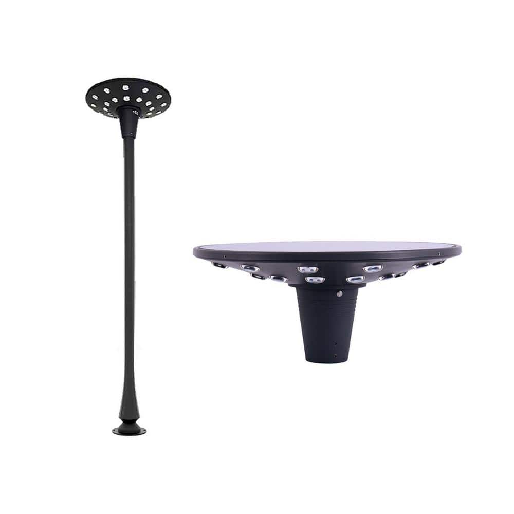 Solar Gray LED Pedestrian Path Light 20-Watt 2600 Lumens 5000K