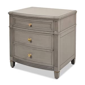 Dauphin Grey Cashmere Gold Accent Freestanding End Table