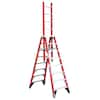 Werner 8 ft. Fiberglass Extension Trestle Step Ladder with 300 lb. Load ...