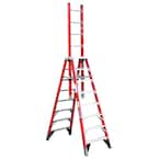 8 ft. Fiberglass Extension Trestle Step Ladder with 300 lb. Load Capacity Type IA Duty Rating