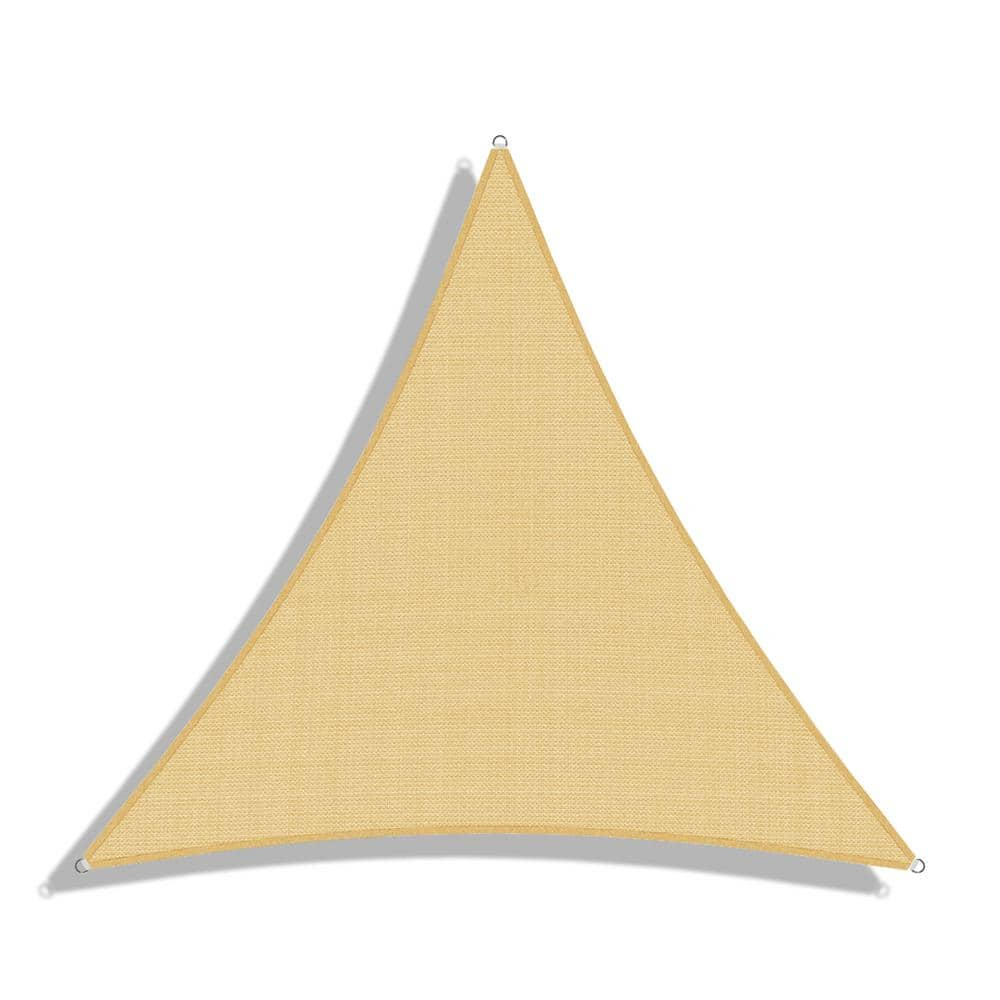 BANSA ROSE 16 ft. x 16 ft. Sand Triangle Heavy Weight Sun Shade Sail ...