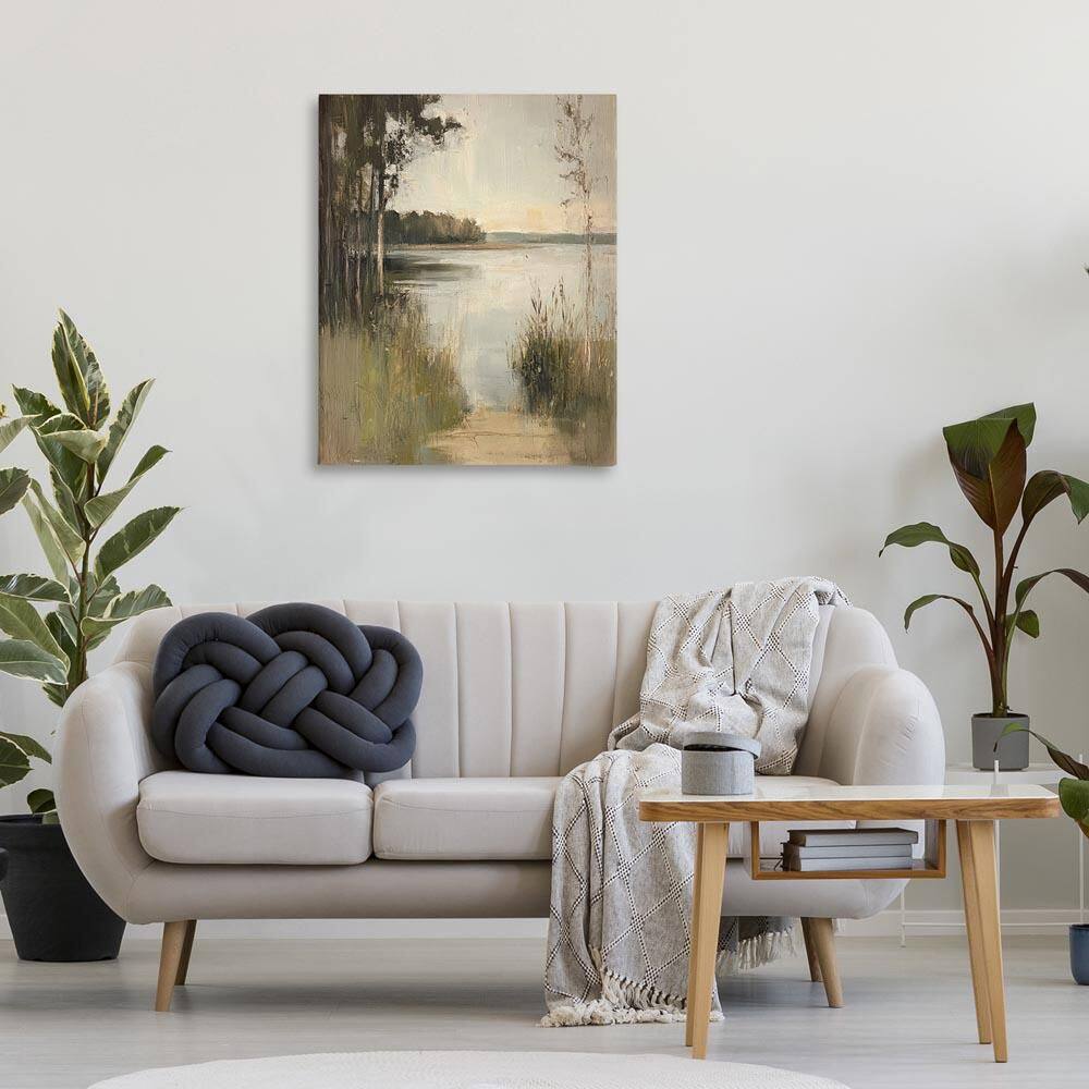 Wild Grasses by Lakeside by Petal Prints Design Unframed Nature Graphic Art Print 40 in. x 30 in. price history on PriceWatchPro