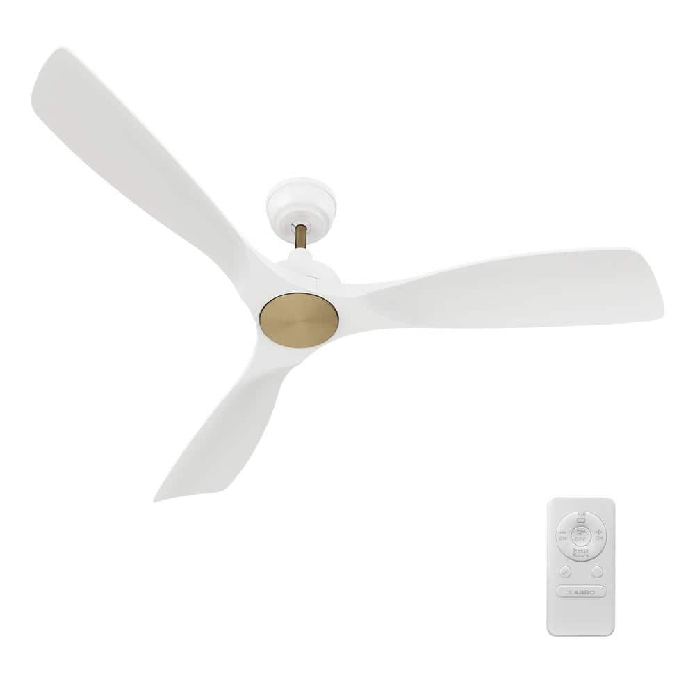 Carro Kilmory 52 in. Indoor White 10-Speed DC Motor Ceiling Fan with Remote Control