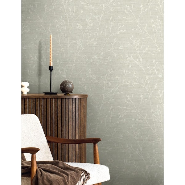 60.75 sq. ft. Lace Withington Branch Embossed Vinyl Unpasted Wallpaper Roll