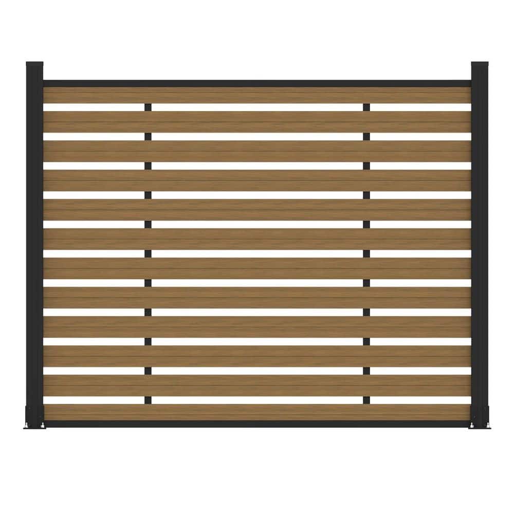 Low Maintenance 4.9 ft. H x 6 ft. W Waterproof Brown Composite Fence Panel Kit with Two Posts price history on PriceWatchPro