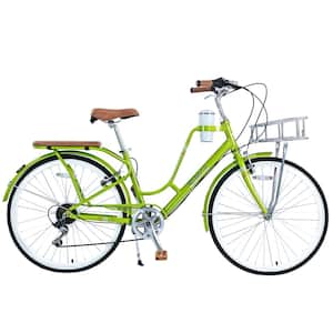 26 in. Green 7-Speed Aluminium Alloy Frame Bicycle for Ladies