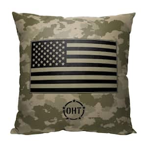 Operation Hat Trick Green Camo Printed Thw Pillow